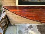 Hardhouten wastafel, badkamermeubel met porseleinen wasbak, Ophalen, Gebruikt, 150 tot 200 cm, Minder dan 100 cm