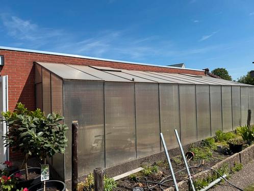 Kas met stalen frame voor aan muur, Tuin en Terras, Kassen, Gebruikt, Staal, Glas, Ophalen