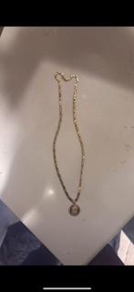 14 k gouden ketting met hanger, Ophalen of Verzenden, Zo goed als nieuw, Goud