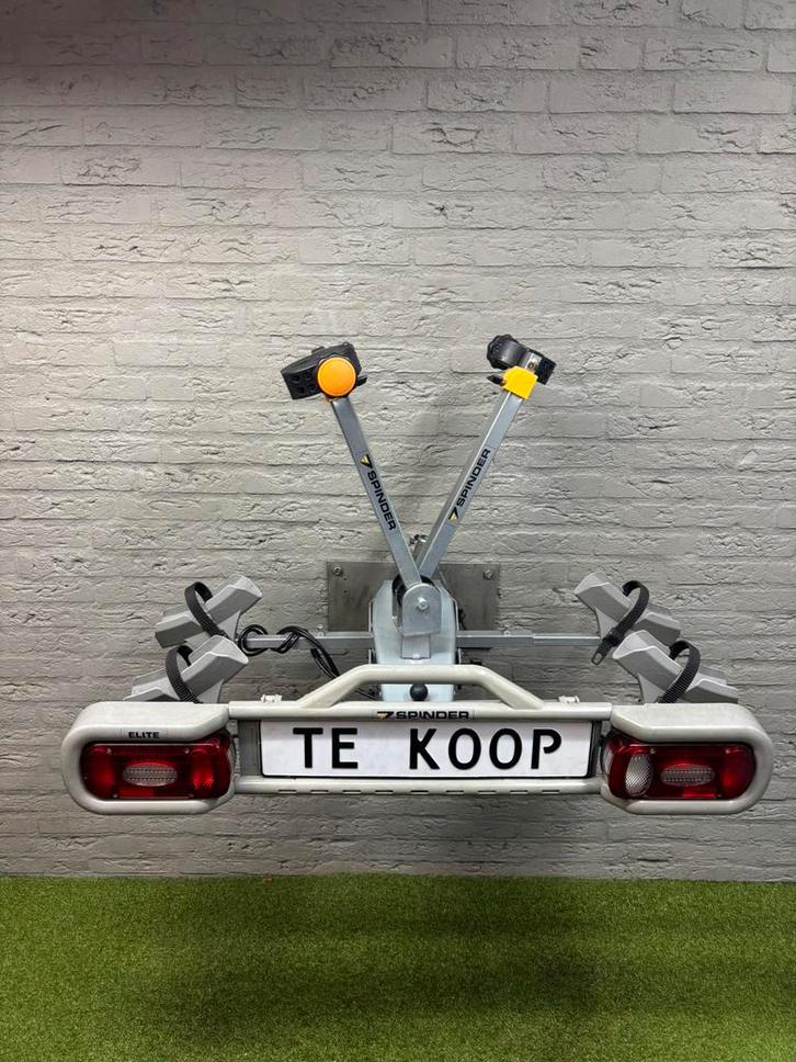 SPINDER ELITE(elek)fietsen70kg/kantelb/degelijke bevestiging, Auto diversen, Fietsendragers, Gebruikt, Trekhaakdrager, 2 fietsen