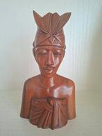 Buste Balinese jongeman/ houtsnijwerk/ jaren '50, Ophalen of Verzenden