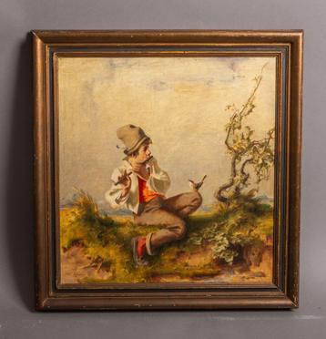 DUITS=== fluitspelende jongen === Gustav Eyer 1887 - 1956 beschikbaar voor biedingen