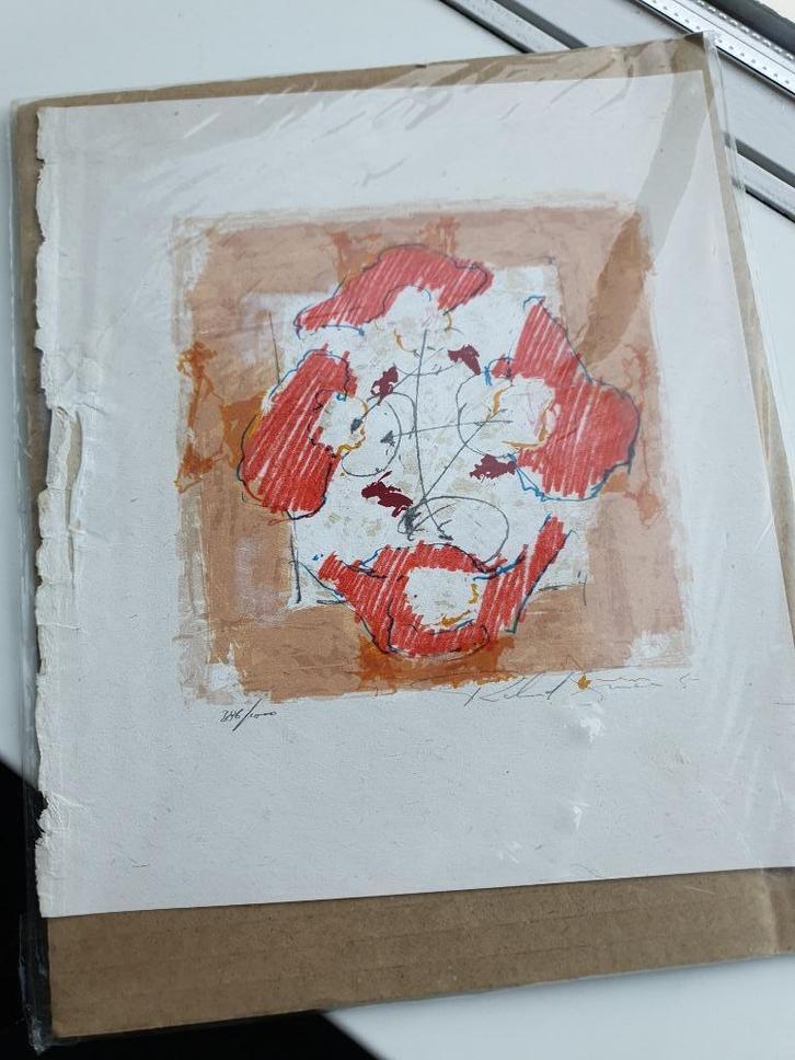 Zeefdruk "Zonder Titel" door Richard Smeets 386/1000, Antiek en Kunst, Kunst | Litho's en Zeefdrukken, Ophalen of Verzenden