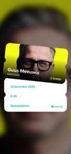 2x ticket guus meeuwis 12 dec!!, Twee personen