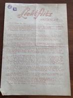 Bevrijding 5 Mei 1945 Oud-illegaal blad Lichtflits: Vrede-, Boeken, Ophalen of Verzenden, Gelezen