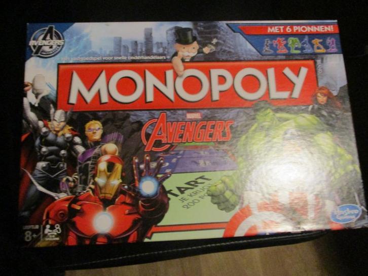 bordspel zgan Monopoly Avengers Monopolie Marvel fraai, Hobby en Vrije tijd, Gezelschapsspellen | Bordspellen, Zo goed als nieuw