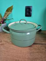 Grote groene emaille pan., Antiek en Kunst, Antiek | Emaille, Ophalen of Verzenden