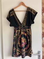 Super leuk tuniek Boho zwart  bloemen maat L, Verzenden, Gedragen