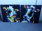 Canvas schilderij koeien, Antiek en Kunst, Kunst | Schilderijen | Modern, Ophalen