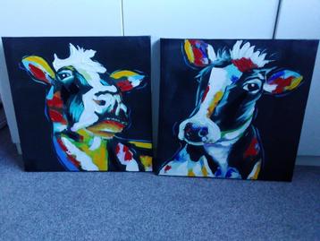 Canvas schilderij koeien beschikbaar voor biedingen