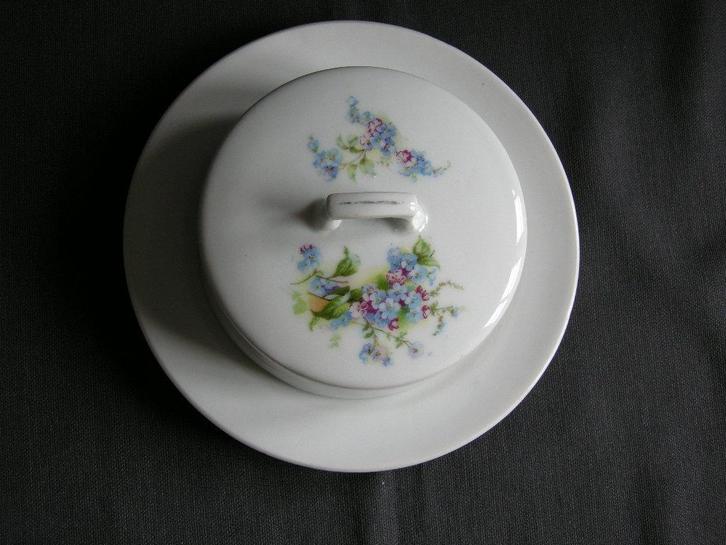 botervloot met vergeet-me-nietjes, Antiek en Kunst, Antiek | Servies los, Ophalen of Verzenden