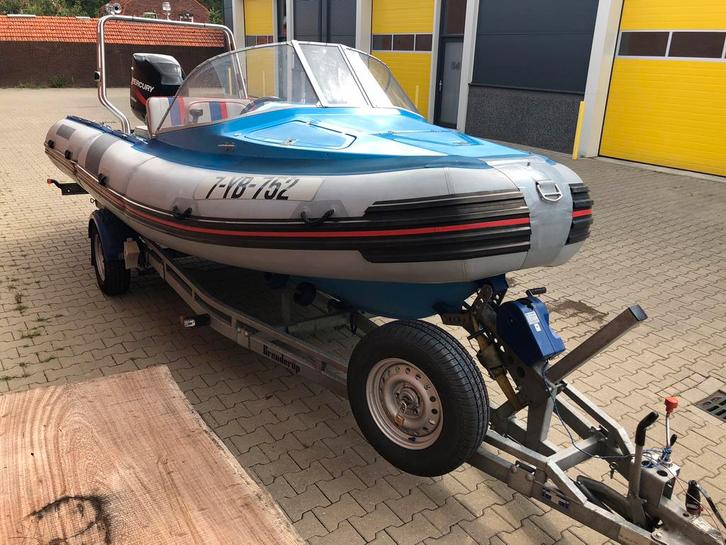 Wiking Titan 570 met 225pk Mercury Optimax, Watersport en Boten, Rubberboten, Gebruikt, Overige merken, Overige materialen, 200 pk of meer