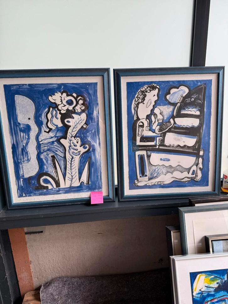 Rein Dool - Twee Litho's, Antiek en Kunst, Kunst | Tekeningen en Foto's, Ophalen of Verzenden