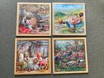 Topper 4x grote sprookjes puzzel 64 st. Rolf reus wolf dwerg, Zo goed als nieuw, Van hout, 4 tot 6 jaar, Meer dan 50 stukjes