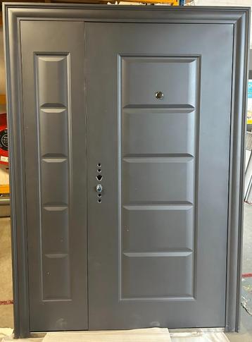 Stalen voordeur 13 puntssluiting 151 x 211 cm antraciet beschikbaar voor biedingen