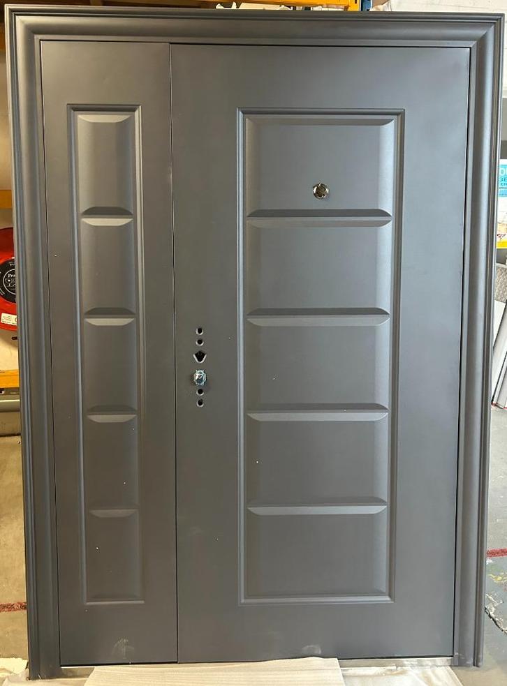 Stalen voordeur 13 puntssluiting 151 x 211 cm antraciet, Doe-het-zelf en Verbouw, Deuren en Horren, Nieuw, Buitendeur, 200 tot 215 cm