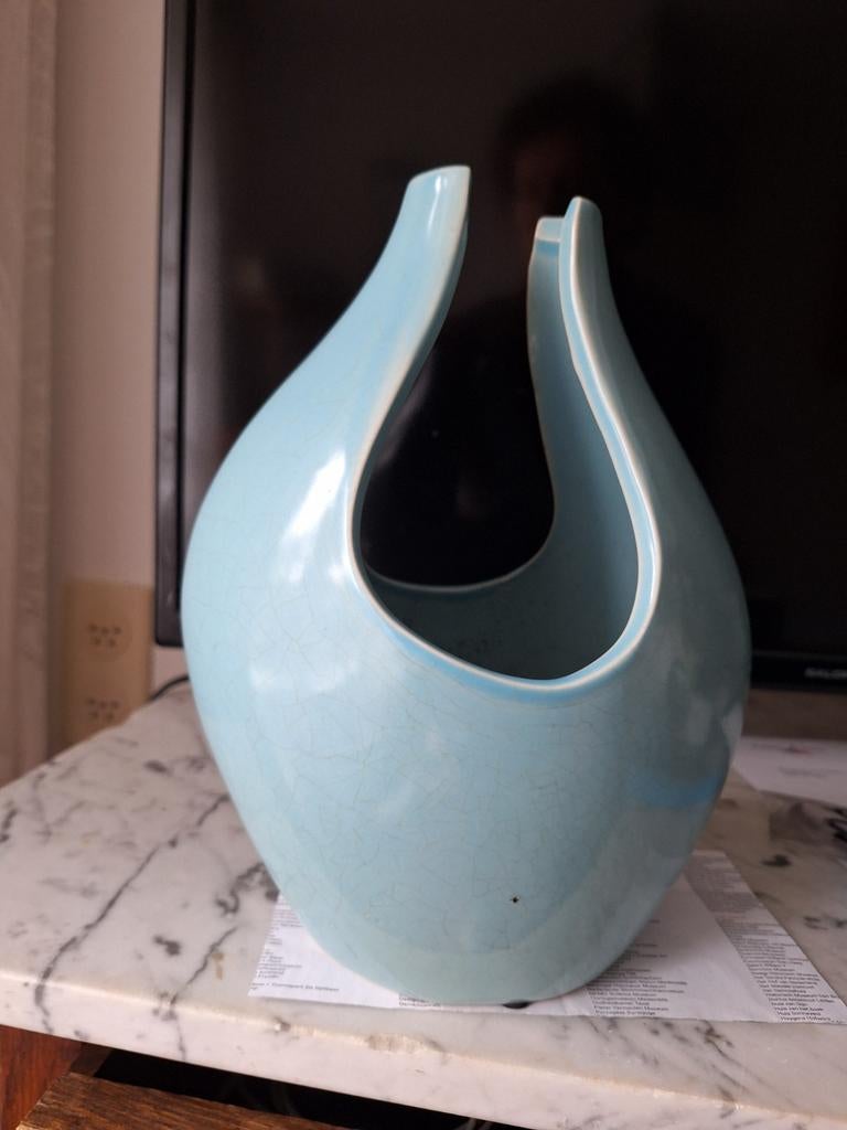 Gina Da vaas, Overige kleuren, Ophalen of Verzenden, Minder dan 50 cm, Glas