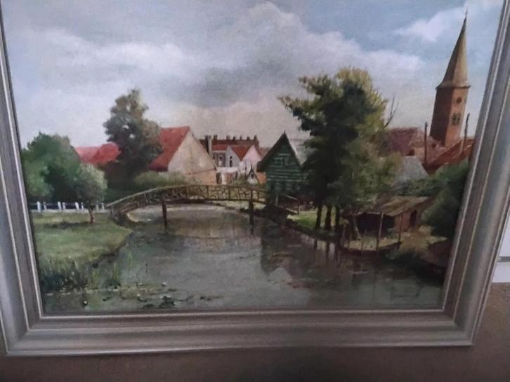 Zwartsluis in oude glorie., Antiek en Kunst, Kunst | Schilderijen | Klassiek, Ophalen of Verzenden