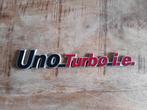 Fiat Uno Turbo i.e. typeplaatje, Auto diversen, Autostickers, Ophalen of Verzenden