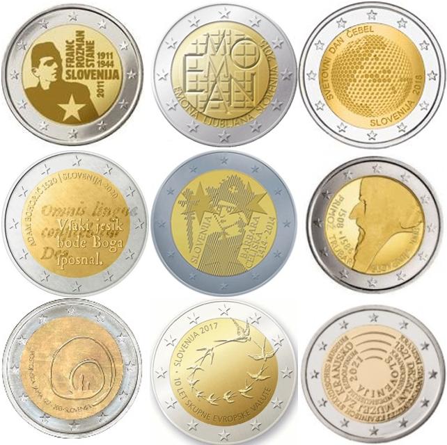 2 Euro CC-Munten Slovenie 2008 t/m 2021 UNC-Kwaliteit, Postzegels en Munten, Munten | Europa | Euromunten, Ophalen of Verzenden