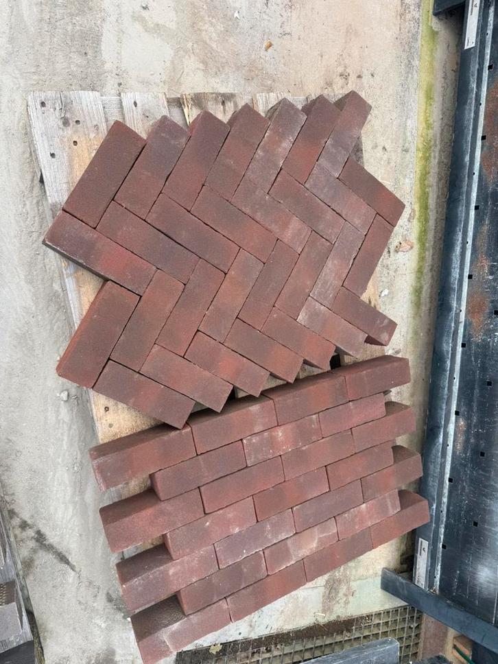 Gebakken dikformaat dikformaten bezand Dordogne rood paars, Tuin en Terras, Tegels en Klinkers, Nieuw, Klinkers, Keramiek, 10 m² of meer