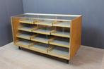 Vintage Winkeltoog Toonbank Shopcounter Balie verkooptafel, Gebruikt, Jaren 50 / 60, Glas, 150 tot 200 cm