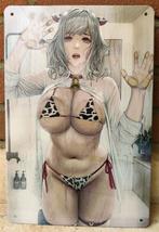Cow Girl Sexy Pin Up hentai anime Metalen Bord Poster, Verzenden, Kuifje, Nieuw, Plaatje, Poster of Sticker