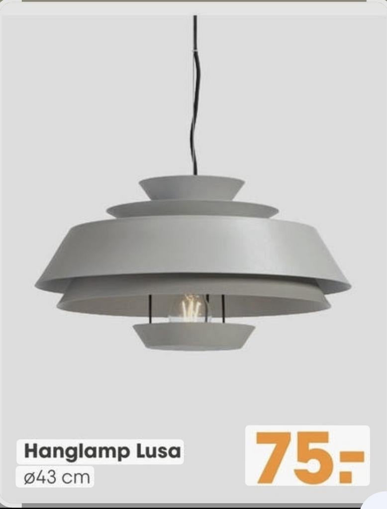 Hanglamp Lusa van Kwantum - Metaal/Glas, Ophalen of Verzenden, Zo goed als nieuw, Glas, Modern