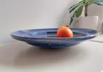 Grote schaal Keramiek blauw handgemaakt 35,50 cm, Ophalen