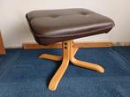 Hocker bruin leer - nog als nieuw, Ophalen, Zo goed als nieuw, Rechthoekig, Leer