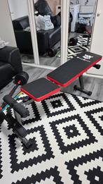 Verstelbare Drukbank + Gewichten (24kg) - Zo Goed Als Nieuw!, Ophalen of Verzenden