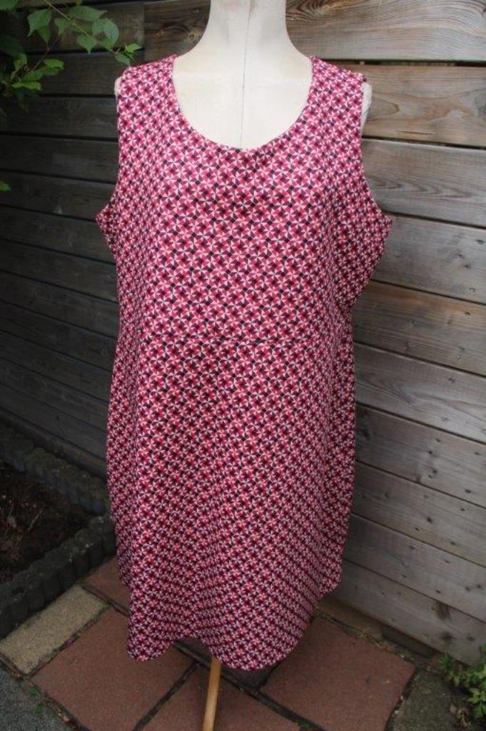 Jurk wijnrood/ rood Paprika mt T5 (52) Vaste prijs OPRUIMING, Kleding | Dames, Jurken, Gedragen, Maat 46/48 (XL) of groter, Rood