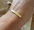 Geelgouden 14krt naamplaat armband 18cm, Ophalen of Verzenden, Nieuw, Goud