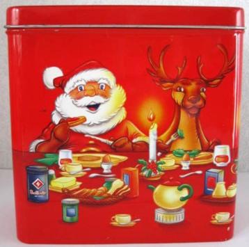 Kerstblik Bolletje Met Afbeelding Kerstman En Rendier beschikbaar voor biedingen