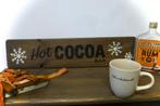 Handgeschilderd Après Ski bord /Hot Cocoa Bar/chocolade melk, Ophalen of Verzenden, Nieuw