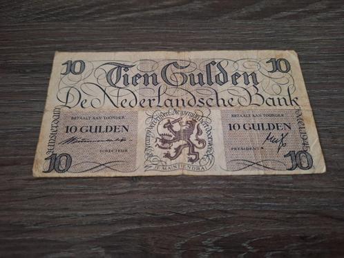 Biljet 10 gulden geldzuivering Lieftinck, 1945, Postzegels en Munten, Bankbiljetten | Nederland, 10 gulden, Ophalen of Verzenden