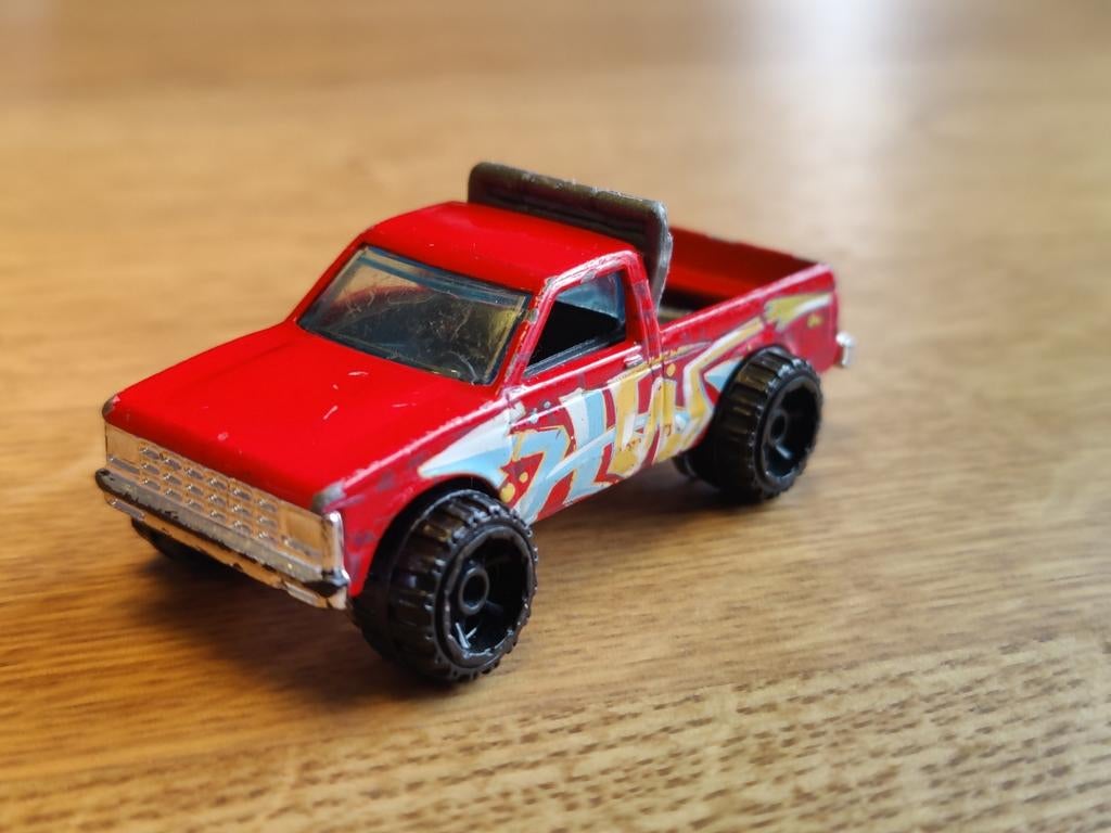 Hot Wheels Chevrolet S10 Pickup ROOD, Ophalen of Verzenden, Zo goed als nieuw