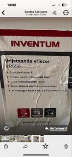 Inventum Vrieskast - 3 maanden gebruikt, Minder dan 85 cm, Minder dan 60 cm, Zo goed als nieuw, Vrijstaand