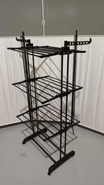 Droogrek Wasrek Zwart 3 laags Inklapbare 170cm met wieltjes, Ophalen of Verzenden, Nieuw, Wasrek