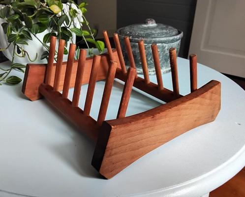 Houten bordenrek, Antiek en Kunst, Curiosa en Brocante, Ophalen of Verzenden