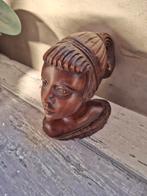 Houten beeldje van een vrouwenhoofd, Ophalen of Verzenden