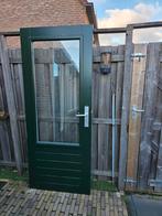 Hardhouten achterdeur inclusief alle toebehoren 4 sleutels, Doe-het-zelf en Verbouw, Deuren en Horren, Ophalen of Verzenden, Gebruikt