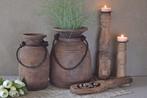 Oude houten Himachal pot Nepalese kruik, Huis en Inrichting, Woonaccessoires | Vazen, Ophalen
