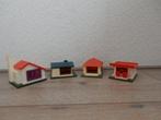 4 retro simex huisjes, Overige merken, Gebruikt, Gelijkstroom of Wisselstroom, Brug, Tunnel of Gebouw