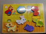 Houten Puzzel - Mini Matters Dieren, Nieuw, Ophalen of Verzenden, Van hout, Minder dan 10 stukjes
