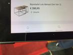 Salontafel/bijzettafels metaal, Ophalen, 50 tot 100 cm, Vierkant, Zo goed als nieuw