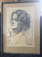 Tekening Miek Janssen door Jan Toorop, Ophalen of Verzenden