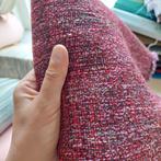 Roze rood meubelstof  1,75 m, 120 cm of meer, Beige, Ophalen of Verzenden, Zo goed als nieuw