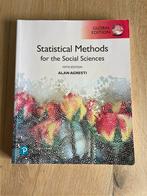 Statistical Methods for the Social Sciences Alan Agresti, Boeken, Ophalen of Verzenden, Zo goed als nieuw, Alpha, WO