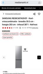 Samsung RB38A7B6AS9 Koel-vriescombinatie - 387L, Ophalen, Gebruikt, 200 liter of meer, 160 cm of meer